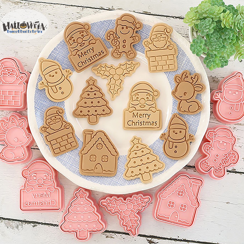 Khuôn Cắt Bánh Quy Bằng Nhựa Hình Giáng Sinh 3d diy