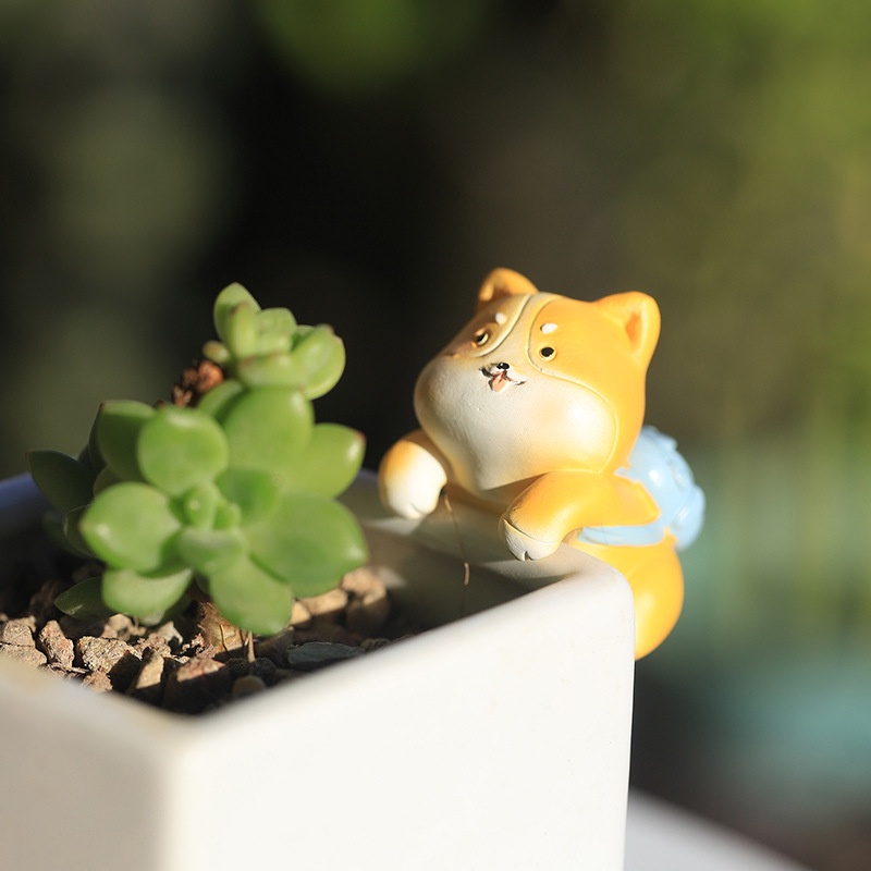 Xi Lanh Nhỏ Bằng Nhựa resin Họa Tiết Hoạt Hình Dễ Thương Trang Trí Sân Vườn