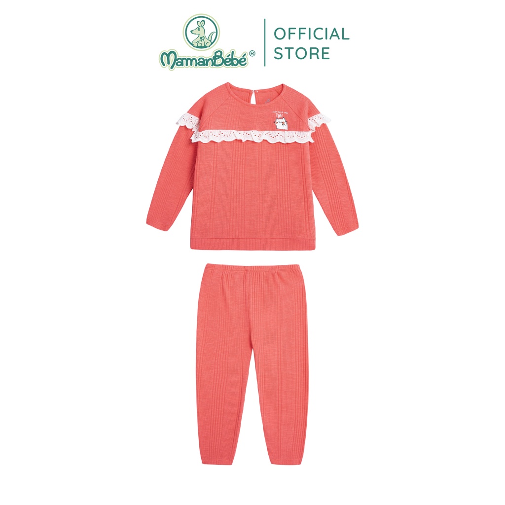 Bộ dài tay La Pomme Mèo Billy quàng khăn