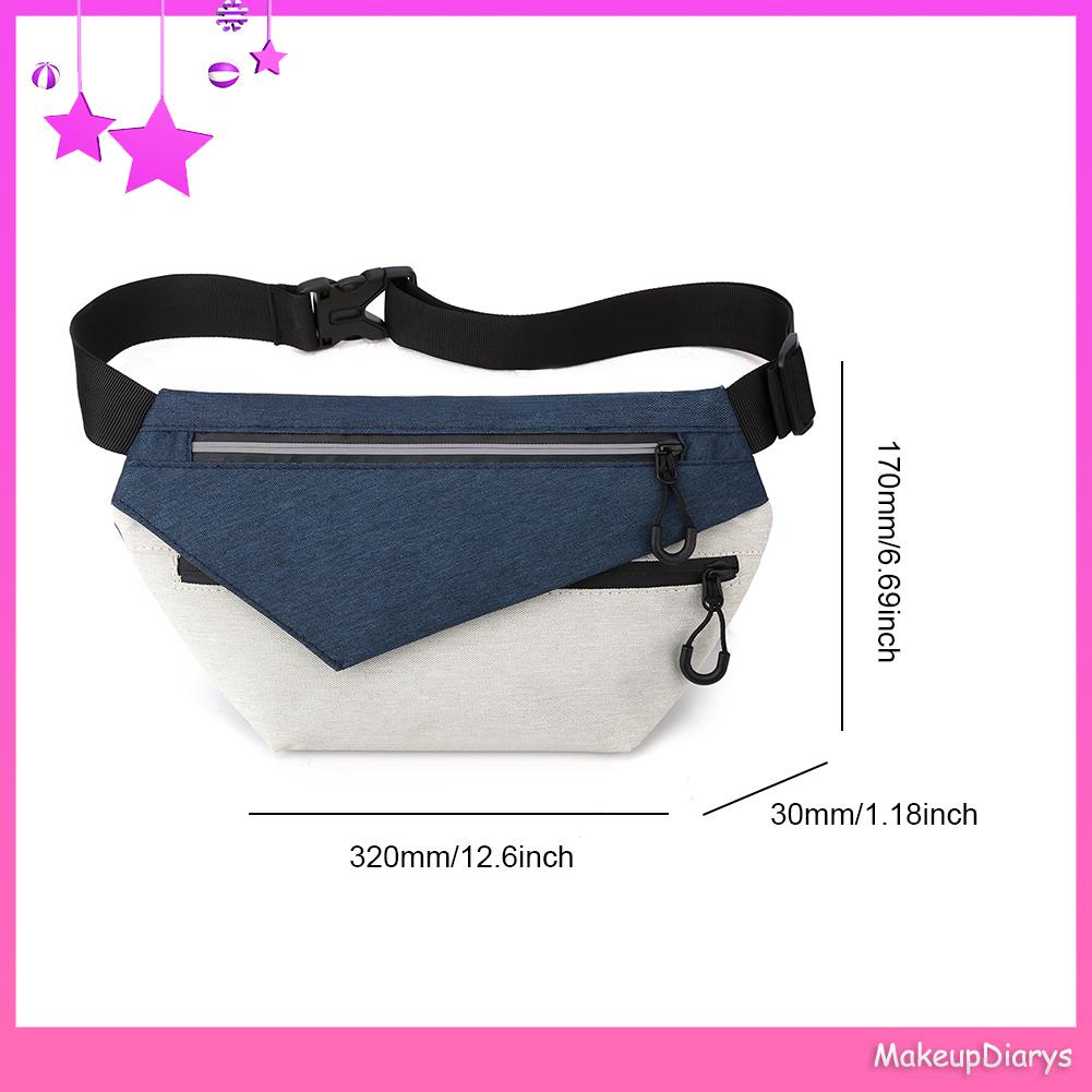 ★ Mỹ Phẩm Trang Điểm ★ Túi Đeo Chéo Ngực Bằng nylon Màu Tương Phản Phong Cách Thể Thao Thời Trang 2023 Cho Nam