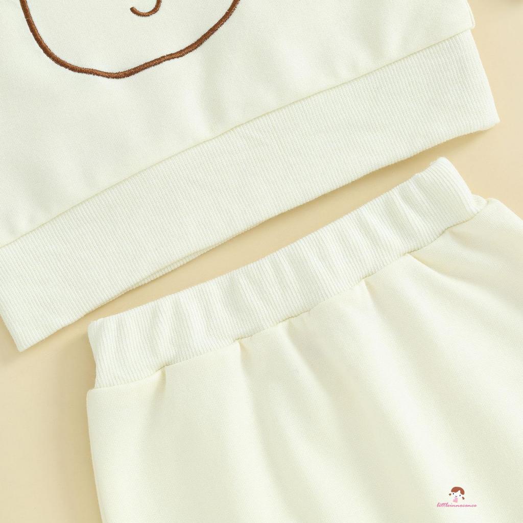 Set 2 Món Áo Thun Tay Dài Cổ Thuyền In Hình Tuần Lộc Hoạt Hình Kèm Quần Dài Thời Trang Cho Bé