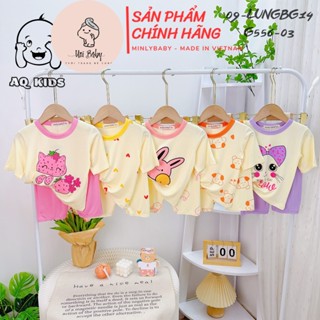 [7-28kg] Set Đồ Bộ Bé Gái, Bộ Thun Lạnh Minlybaby Bé Gái Quần Lửng áo Tay Lỡ Thoáng Mát, Thấm Hút Tốt Unibaby LUNGBG14