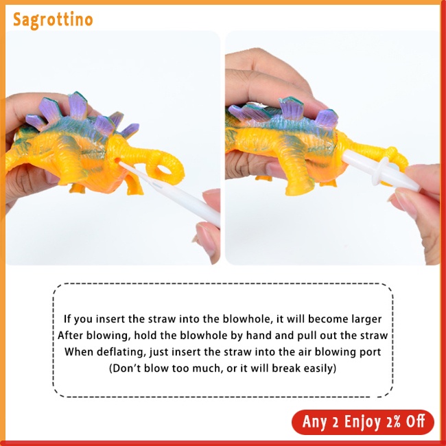 Sag Bong Bóng Hình Khủng Long Thổi Phồng Vui Nhộn Cho Bé