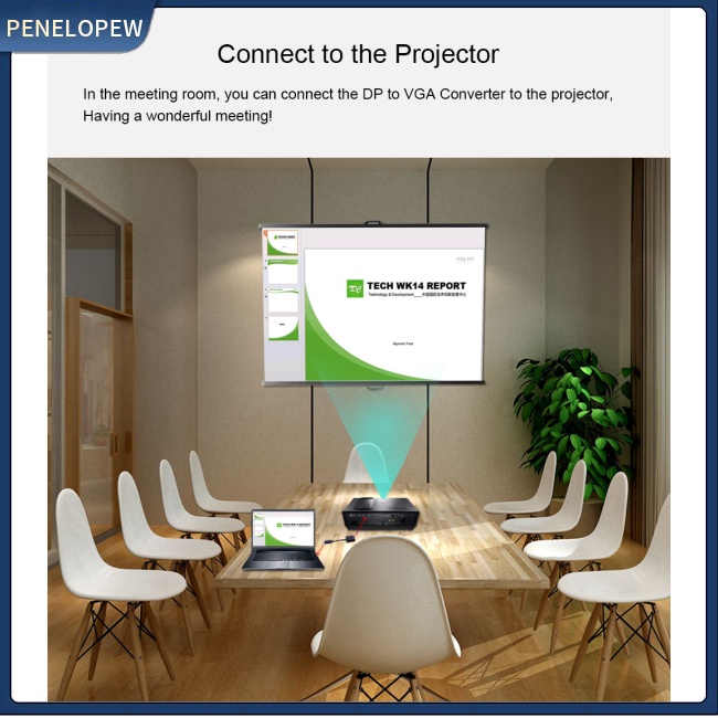 Dây Cáp Chuyển Đổi Từ Pwm dp Sang vga Dành Cho Máy Tính / laptop / Màn Hình tv / Máy Chiếu