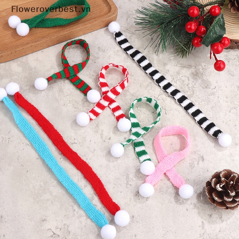 Fbvn Set 2 Khăn Quàng Cổ Đan mini Trang Trí Nhà Búp Bê Phong Cách Giáng Sinh