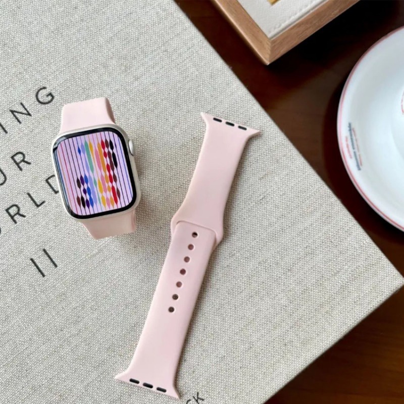 Dây Đeo Đồng Hồ Bằng silicone Cho apple watch ultra2 49mm 44mm 45mm 40mm 41mm 38mm 42mm iwatch series 9 8 7 6 5 4 3 se