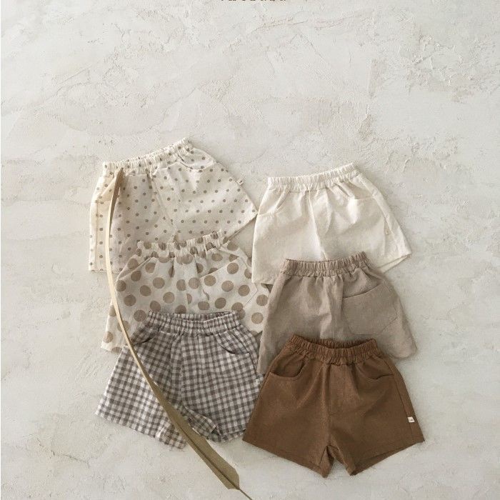 Quần Short Vải Lanh cotton Mỏng Thời Trang Mùa Hè Cho Bé