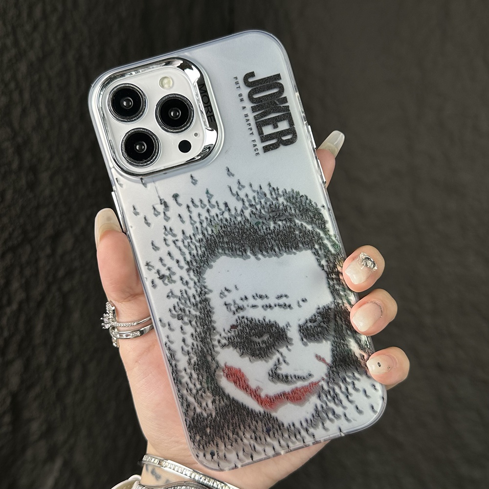 Ốp Điện Thoại imd Màu Bạc Nhám Hình Phím joker Cho iphone 15 14 pro max 13 12 pro max 11