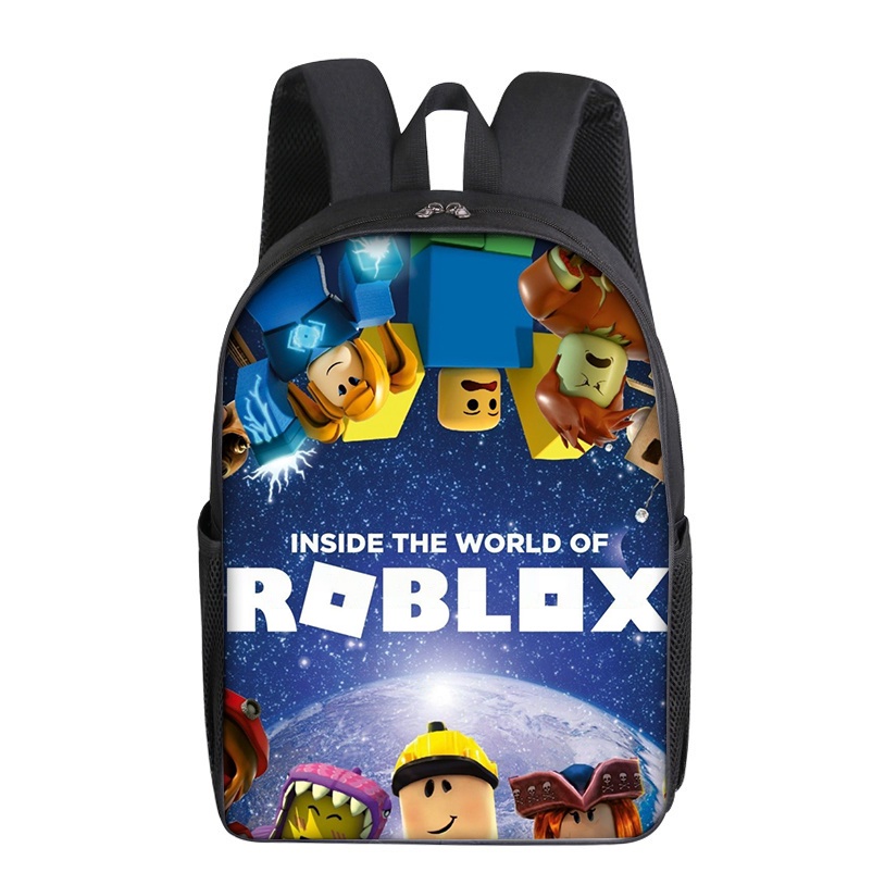 Mới Ba Lô Đeo Vai roblox 16 inch Không Thấm Nước Sức Chứa Lớn In Màu Hai Mặt
