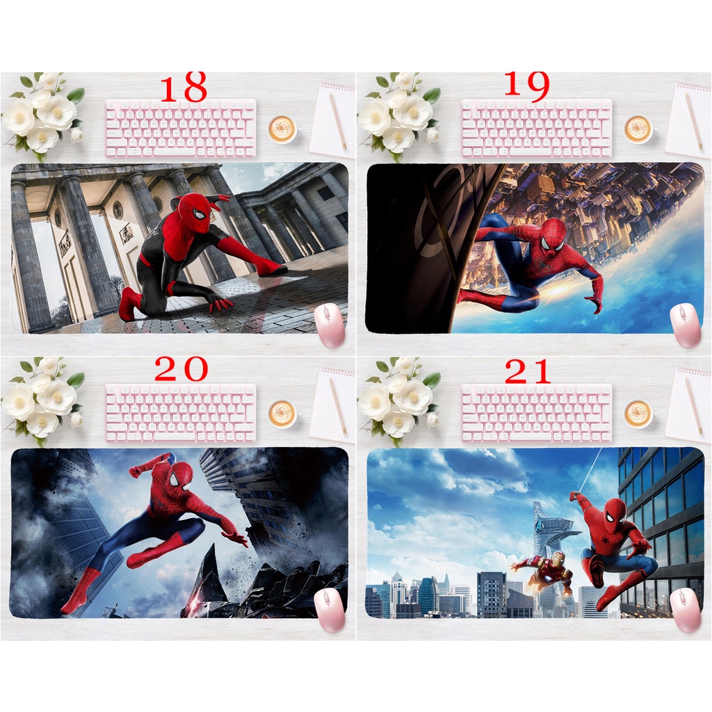 Tấm Lót Chuột Và Bàn Phím Chơi Game Dày Dặn In Họa Tiết spider man Độc Đáo Kích Thước 60x30cm Tiện Dụng Cho Văn Phòng