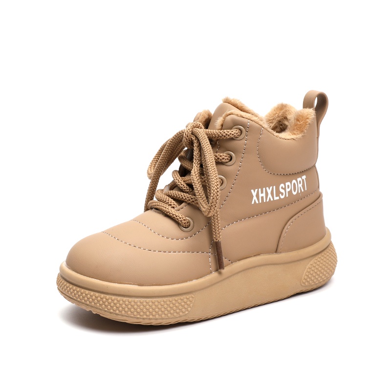 Giày Bốt Thể Thao Màu Trơn Mềm Mại Thời Trang Mùa Đông 2023 Cho Bé pu