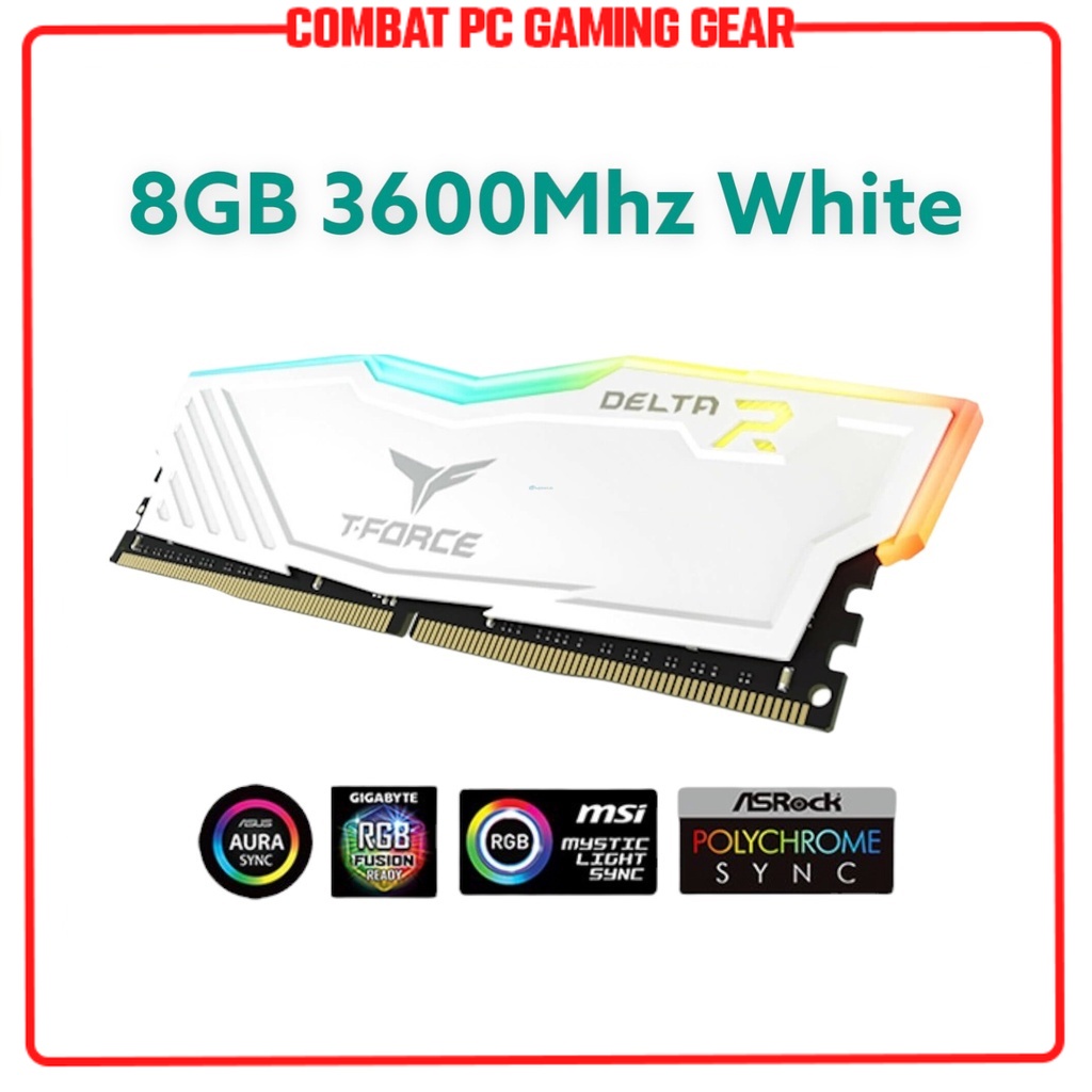 Ram Máy Tính Team TeamGroup T-Force Delta RGB 8GB 16GB 3200MHz 3600MHz Hàng Chính Hãng Npp Viễn Sơn