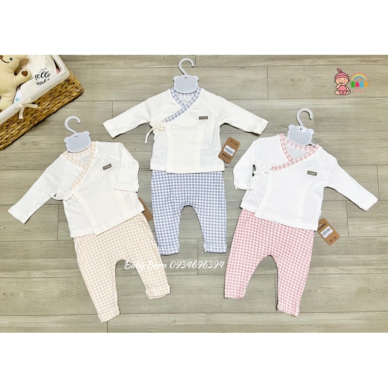 Cookie - Bộ sơ sinh cotton thu đông cúc lệch, mềm, êm an toàn cho bé COO23081