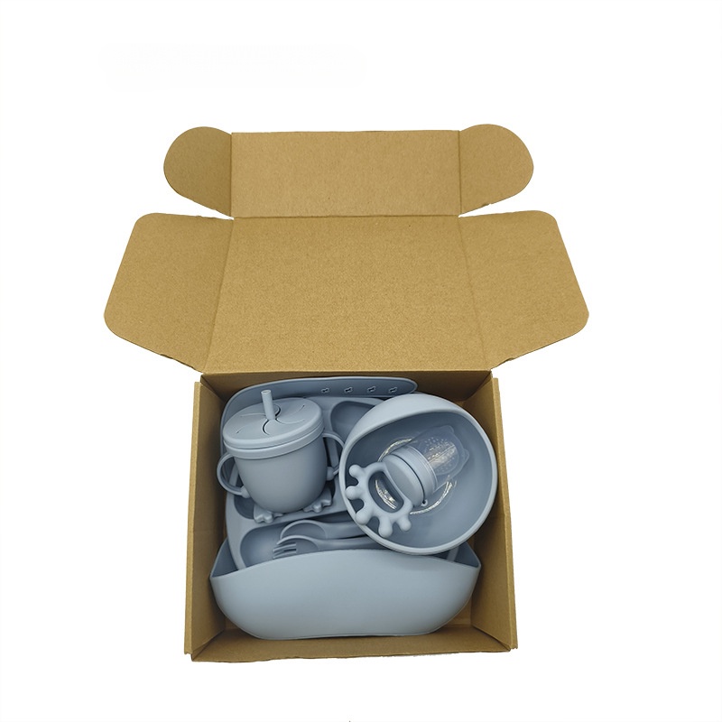 Bộ Muỗng Nĩa Ăn Bằng silicone Chống Rơi Cho Bé