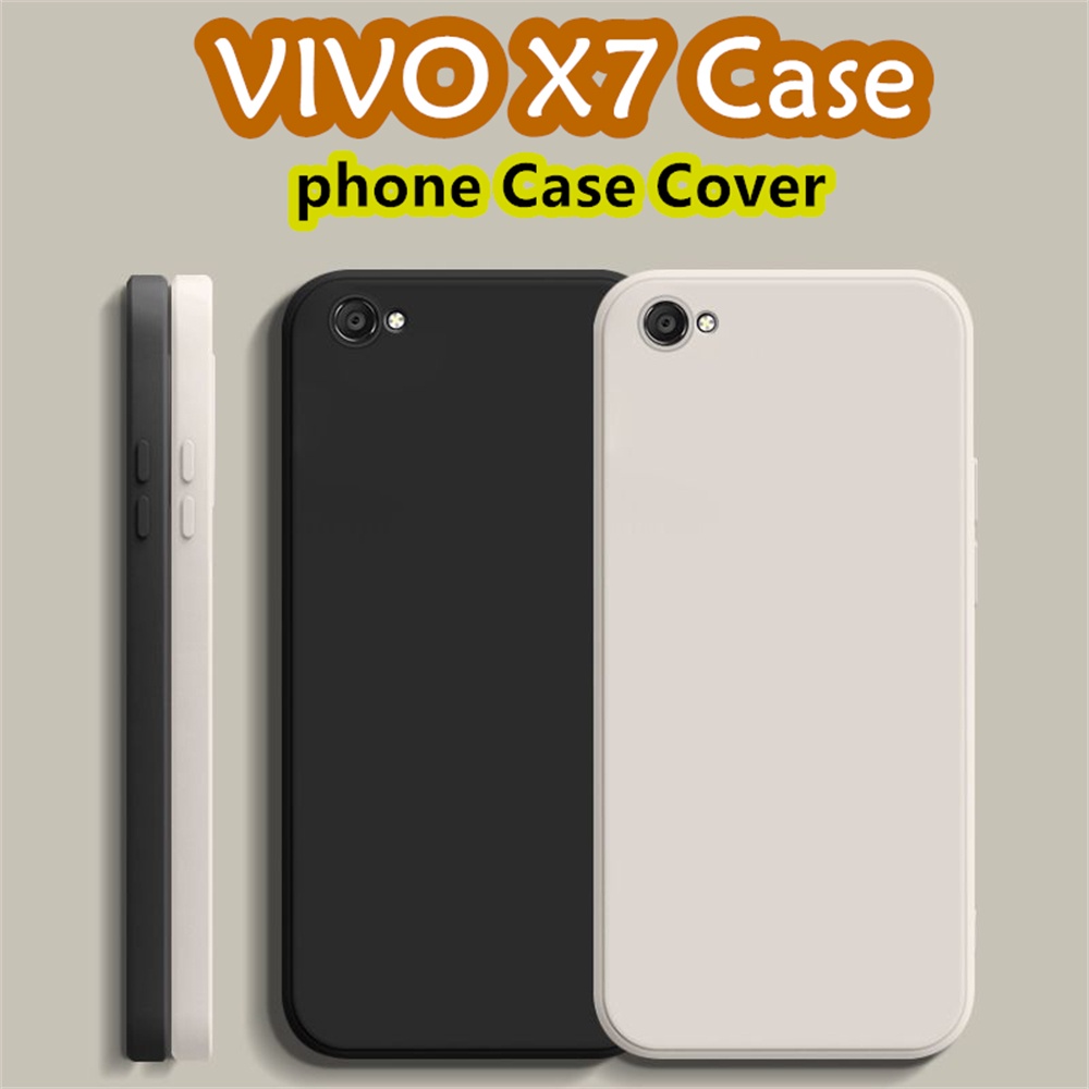 Ốp Điện Thoại Silicon Màu Trơn Đơn Giản Chống Bám Vân Tay Cho vivo x7