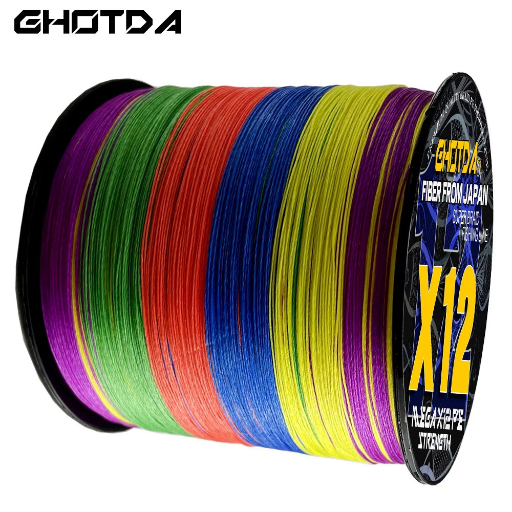 Gohotda Cuộn Dây Câu Cá 12 / 9 Sợi pe 300m 500m 20-120lb Siêu Bền Chất Lượng Cao