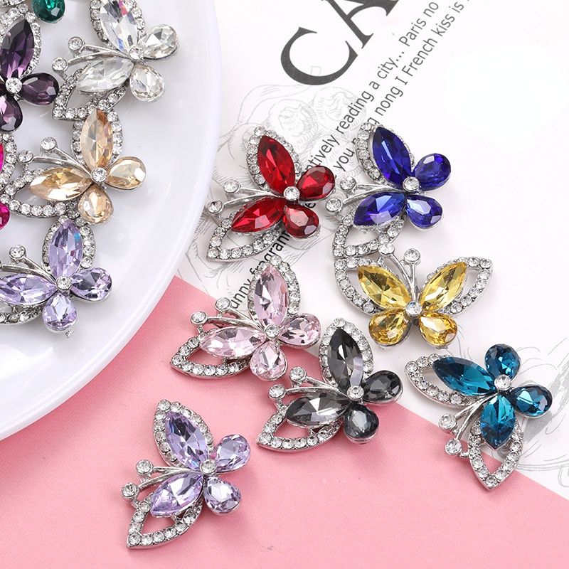 Đá Pha Lê Hình Bướm 21 * 28mm Tự Làm Phụ Kiện Trang Sức