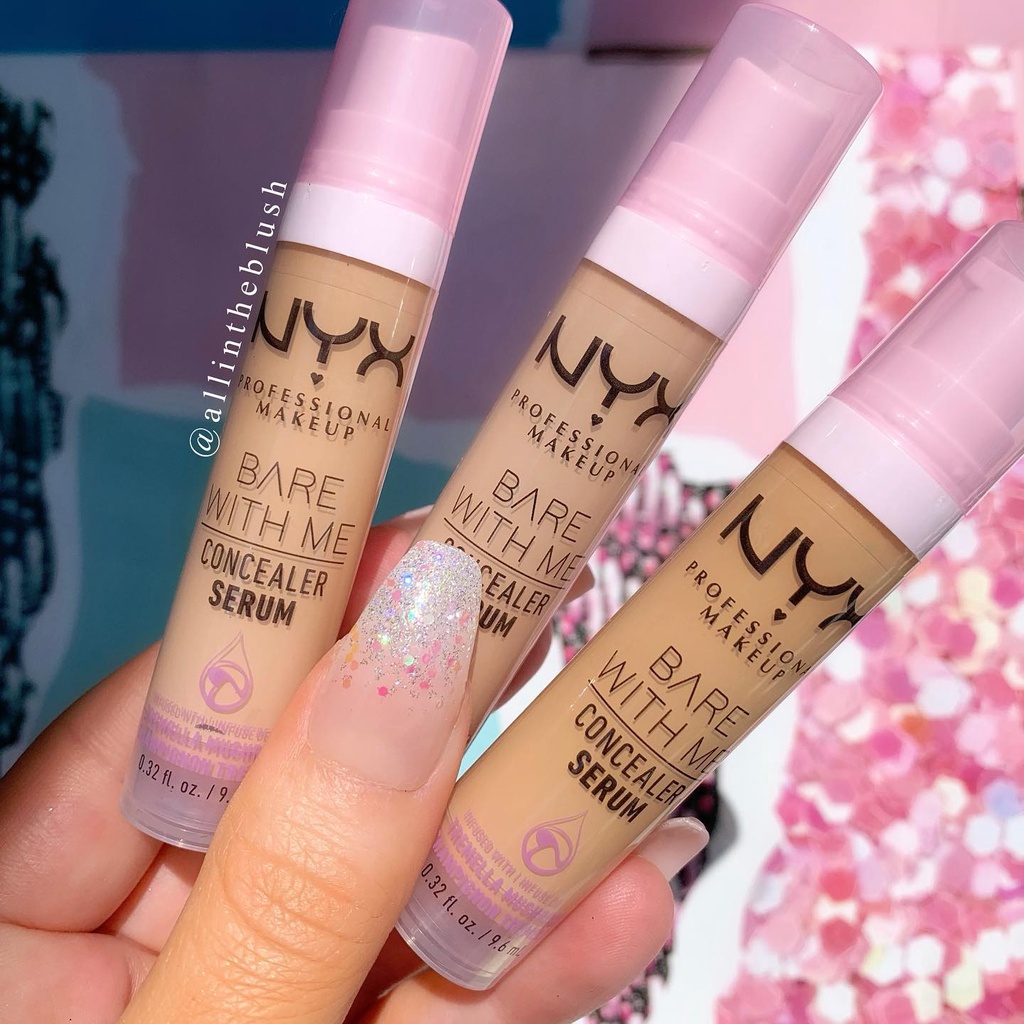 Che khuyết điểm dưỡng ẩm 24h NYX Bare With Me Concealer Serum