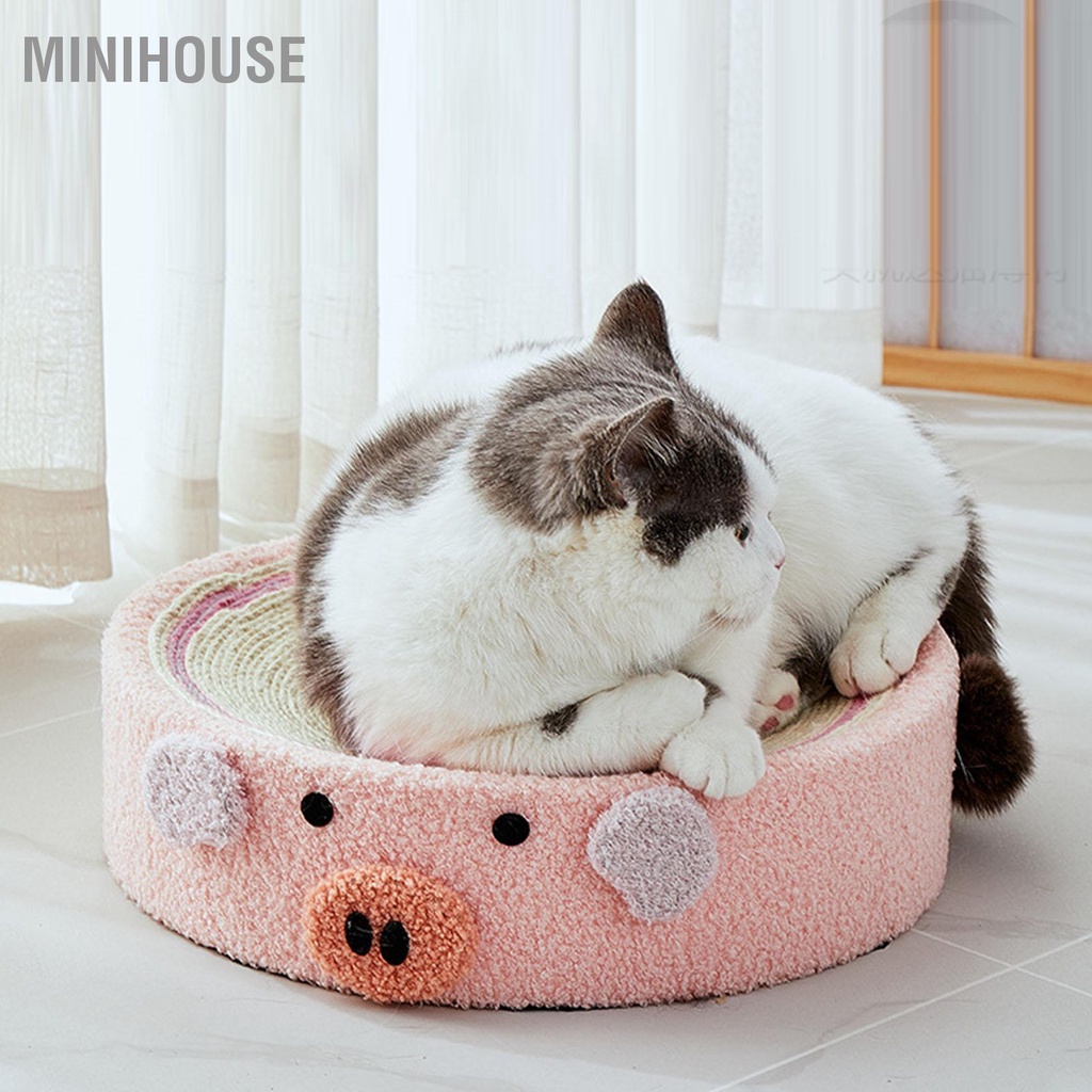 MiniHouse Cat Scratcher Bed Salu hình tròn Lounge để bảo vệ đồ nội thất bằng móng vuốt