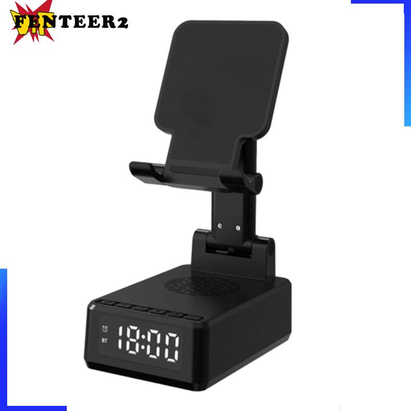 Đế Sạc Điện Thoại Không Dây Kiêm Đồng Hồ Để Bàn Dùng Lái Xe