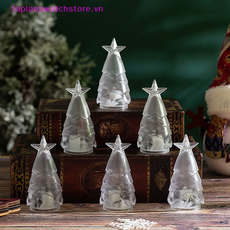 Toplanswatchstore Cây Thông Noel Điện Tử Pha Lê Trong Suốt Trang Trí Giáng Sinh vn