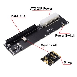 Card đồ họa mở rộng pci-e 16x 2230 m.2 m-key với atx 24p power atx 24p cho gpd win max2 thẻ