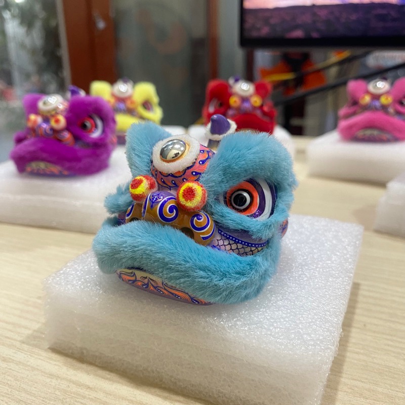 Đầu Lân Mini Trưng Bày Decor Góc Làm Việc - Chế tác thủ công - Siêu Dễ Thương Tặng Ô Tô