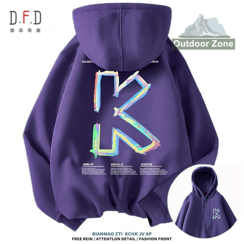 Áo hoodie Màu Đen Thời Trang Thu Đông Cho Cặp Đôi