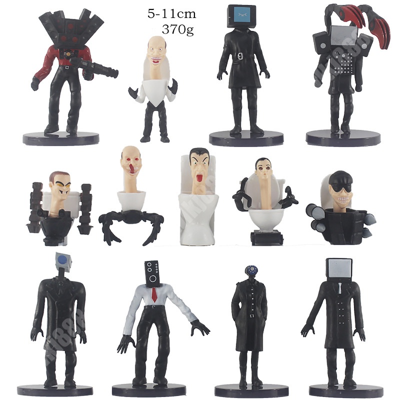 Mới Set 10 Mô Hình toilet skibidi Phim Vệ Sinh Nổi Tiếng