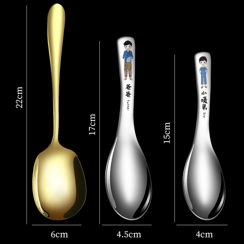 Muỗng Ăn Cơm Bằng Thép Không Gỉ 304 Cao Cấp Cho Gia Đình