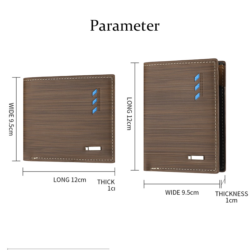 Ví Da pu Dáng Ngang Phong Cách Hàn Quốc Cho Nam Giá Đỡ
