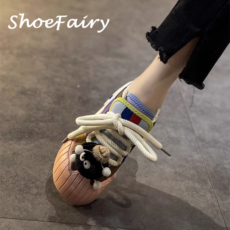 ShoeFairy giày thể thao nữ giày sneaker nữ Thoáng Khí 2023 hot trend Độn đế Đế chống trơn trượt Siêu nhẹ Hợp thời FYD23A0YD0 43Z231027