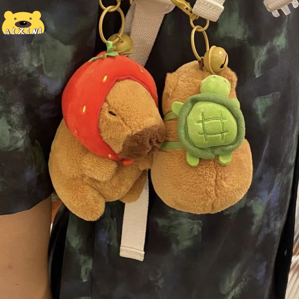 Aio Móc Khóa Hình capybara Nhồi Bông Đáng Yêu