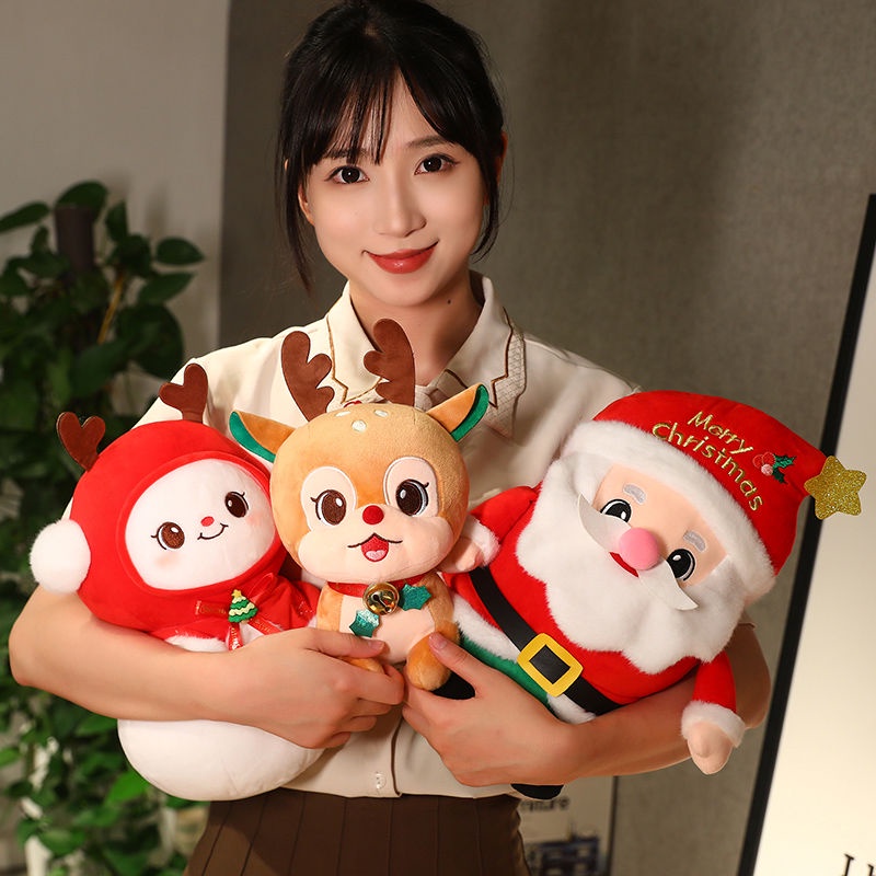 Mới Búp Bê Nhồi Bông Hình Ông Già Noel Và Quả Táo Dễ Thương