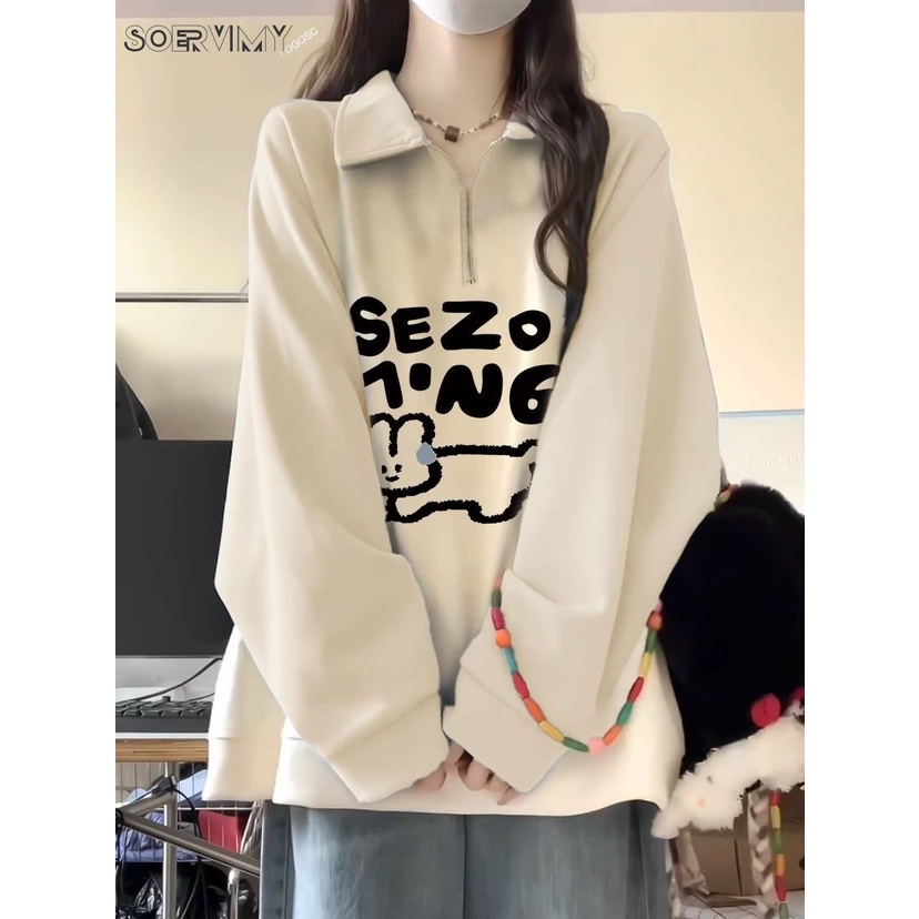 SOERVIMY Áo Khoác hoodie áo khoác nữ zip hoodie Popular Thời trang New Style comfortable WWY23A11JY 43Z231027