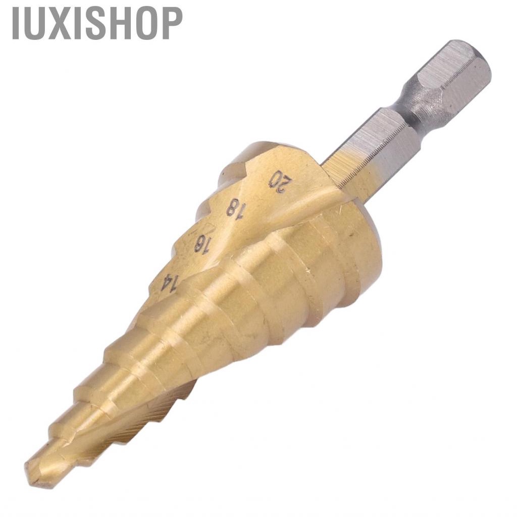 Iuxishop Step Drill Bit 4‑20mm Cone Drilling with Hex Shank for 2mm Thin Iron Copper Aluminum