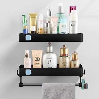 Tiktok explosion# bathroom storage rack bath towel towel rack bathroom wall storage rack punch-free storage rack 10.5HHL