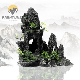 Fashyuner đồ trang trí hồ cá hình núi non bộ phận trang trí bể cá