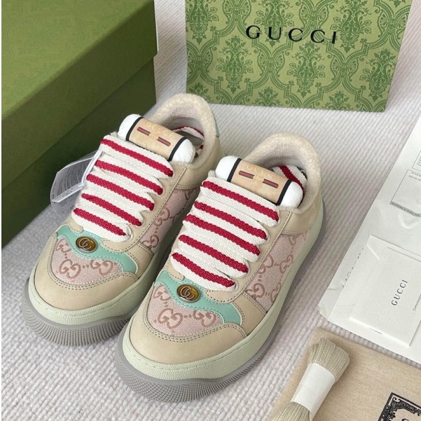 Giày Thể Thao Gucci Nữ Màu Hồng, Sneakers GC Hàng Mới Bản Fullbox