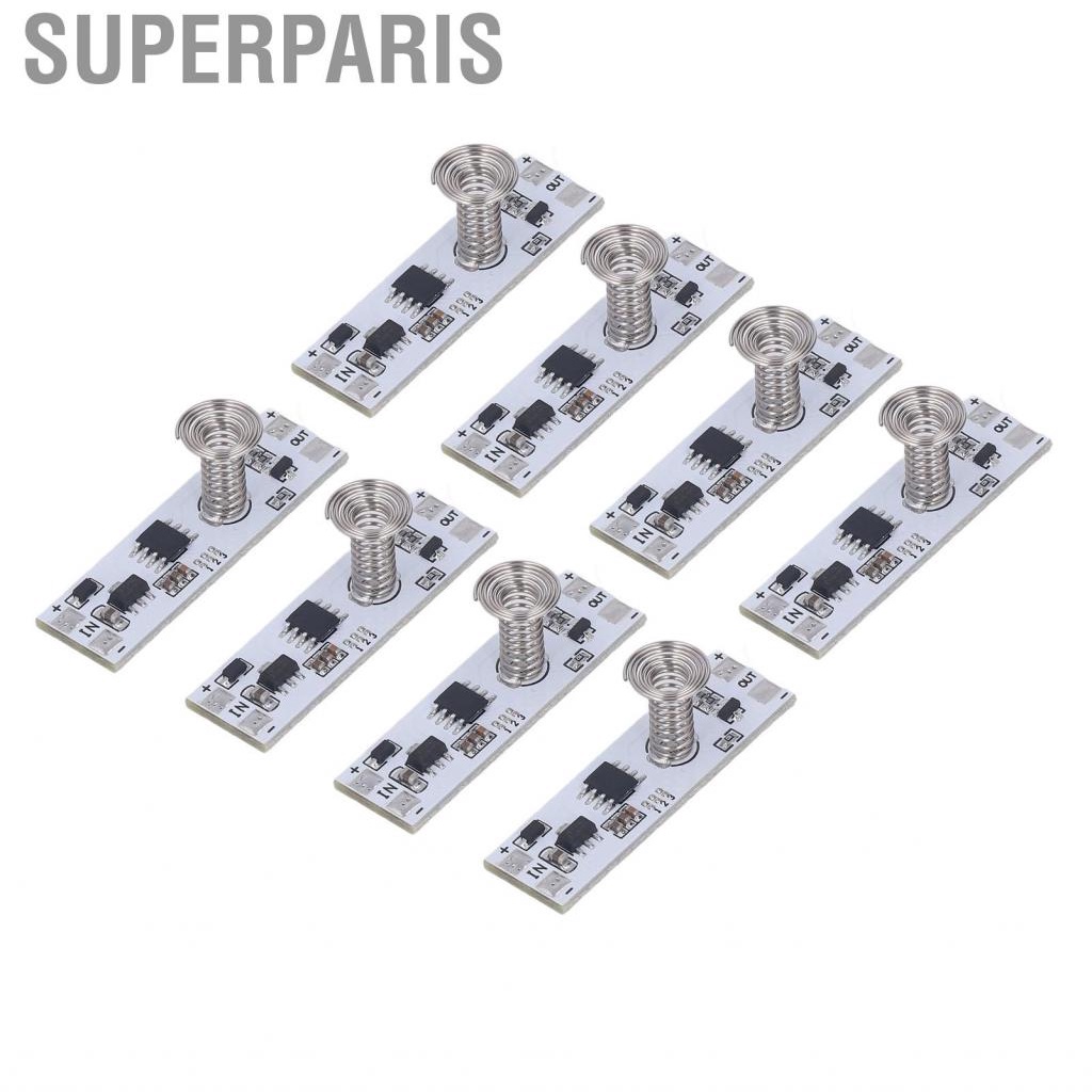Superparis 8Pcs Capacitive Touch Dimmer Switch Module Stepless Dimming Panel DC5‑24V