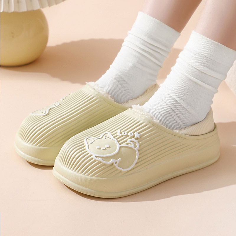 Dép cotton Chống Thấm Nước Chống Trượt Dành Cho Cặp Đôi