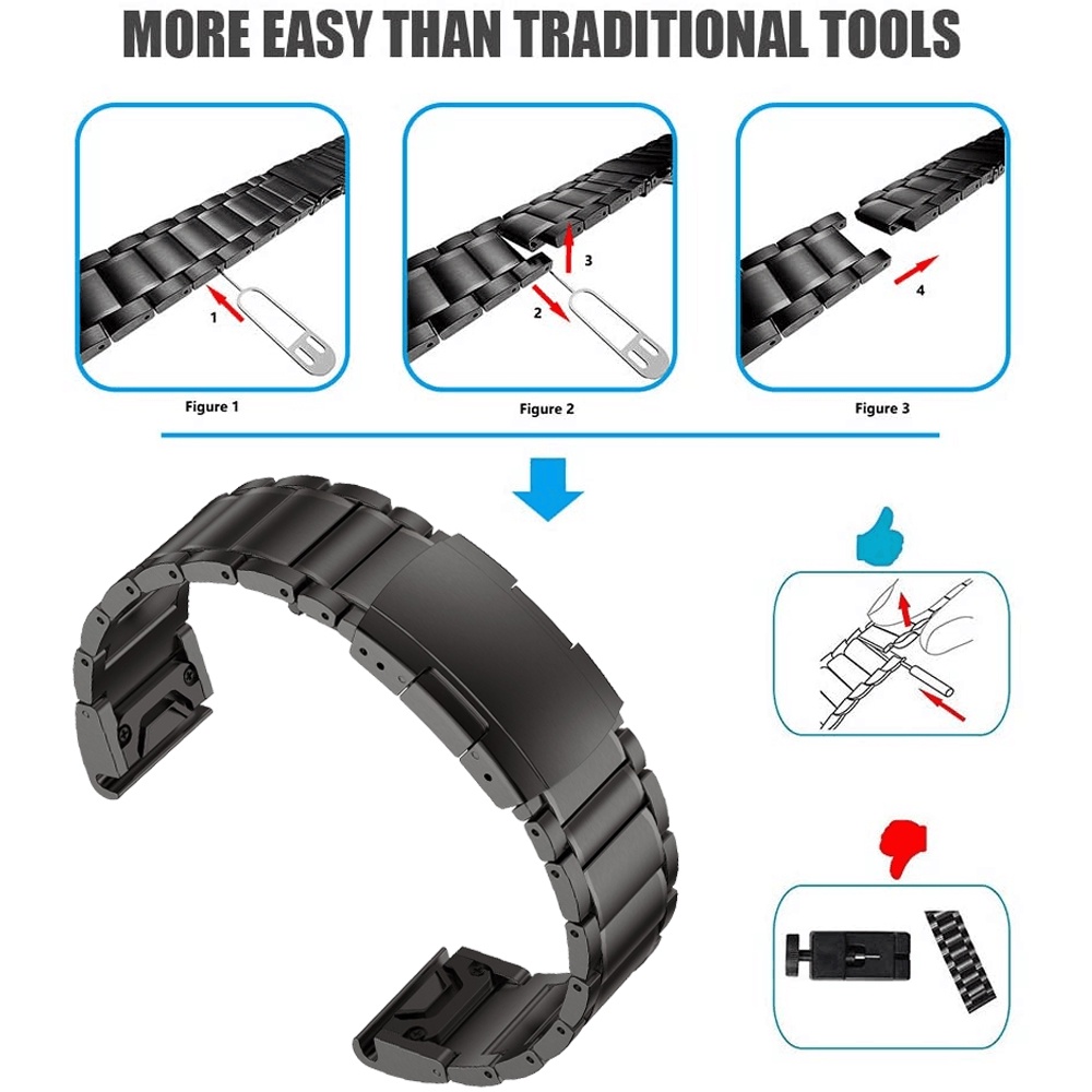Dây Đeo Thay Thế Bằng Hợp Kim Titan Nhẹ 26mm 22mm Cho garmin marq gen2 epix instinct 2 2x