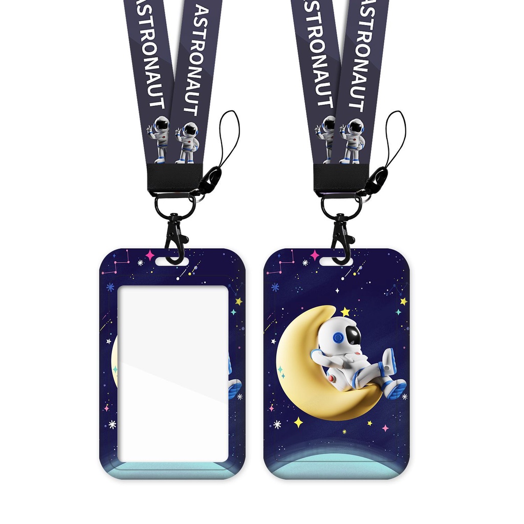 Hoạt Hình Ví Đựng Thẻ Tên In Hình Phi Hành Gia Nhiều Họa Tiết Chuyển Nhiệt Dành Cho Học Sinh Và Học Sinh