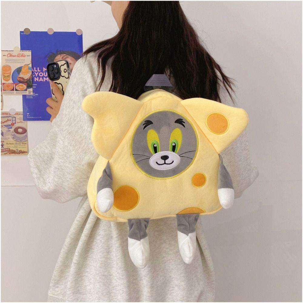 Usnow Ba Lô Bông Họa Tiết Hoạt Hình tom and jerry Đơn Giản Phong Cách lolita Ngọt Ngào Cho Học Sinh