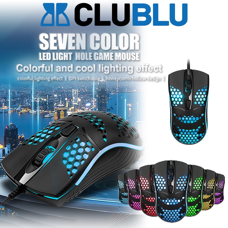 -CLUBLU- Chuột Gaming Đèn LED RGB Có Dây Cao Cấp Cho Máy Tính Laptop Đầy Đủ Chức Năng Cảm Ứng Cực Nhạy Giá Rẻ Văn Phòng