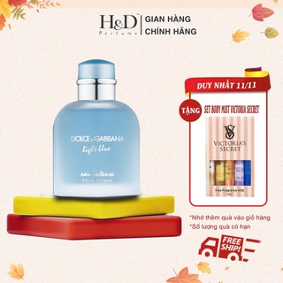 Nước hoa nam d&g light blue eau intense pour homme edt chai full 100ml nam tính tươi mát