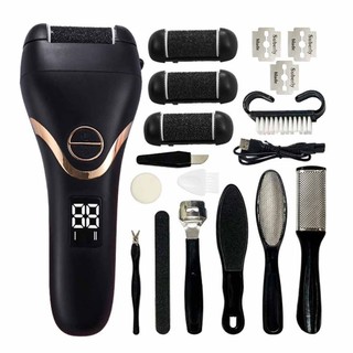 Electric Callus Remover for Feet, Rechargeable Foot Scrubber Foot File Hard Skin Remover Pedicure Tools Set for Feet Electronic Callus Shaver