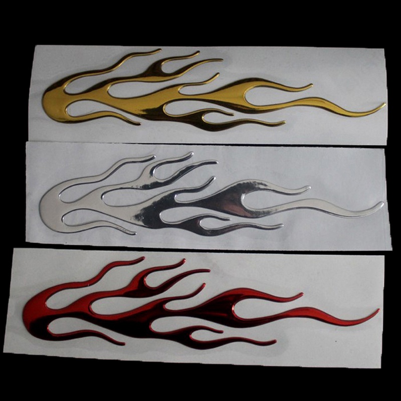 Đang Giảm Giá Nhãn Dán vinyl Phản Quang Ngọn Lửa 3d Trang Trí Xe Hơi Xe Máy