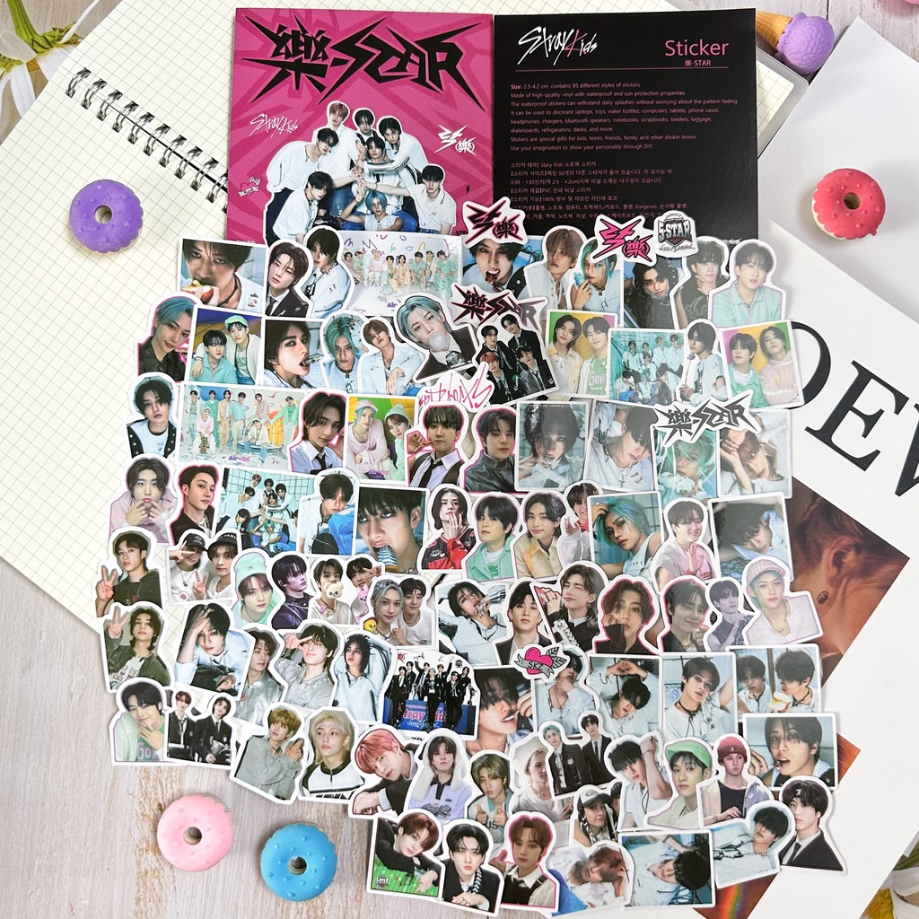 Sticker Dán Trang Trí Sổ Tay Hình Nhóm Nhạc kpop straykids