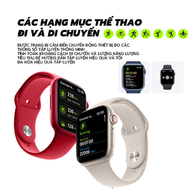 Đồng hồ thông minh T700s, Smartwatch Nghe gọi, Theo dõi Sức khỏe, Nhận thông báo dùng cho Nam nữ- BH 12 Thán